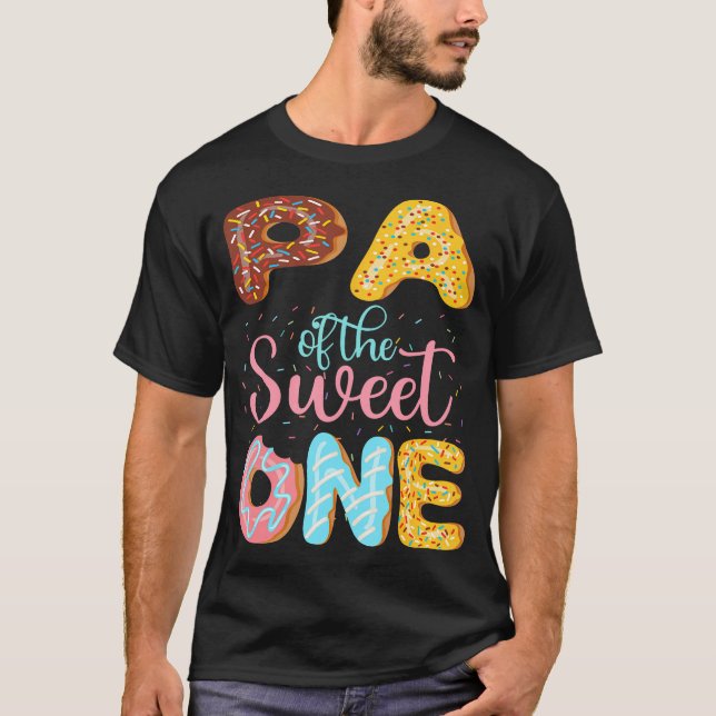  Pa Of The Sweet One Dad Doughnuts Family Matching T-Shirt (Front)