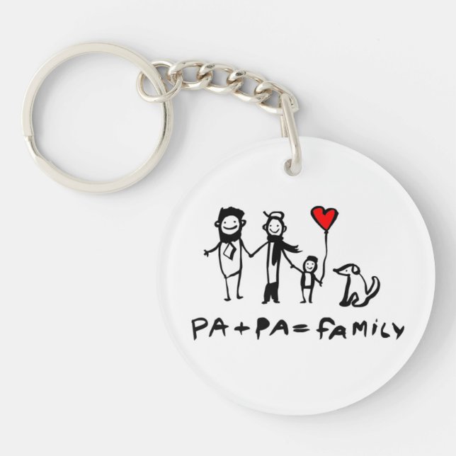 Pa + Pa = Family Key Ring (Front)