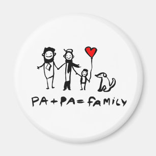 Pa + Pa = Family Magnet