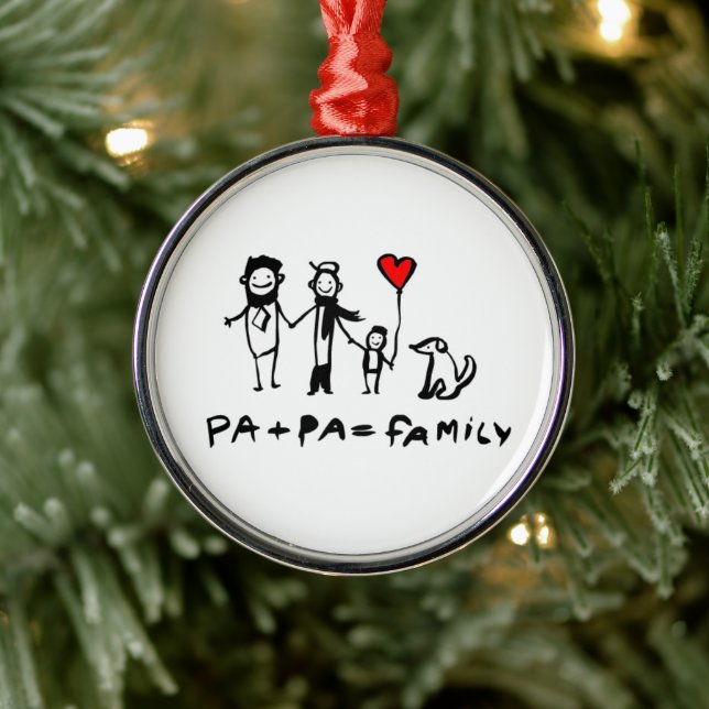Pa + Pa = Family Metal Tree Decoration (Tree)