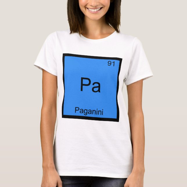 Pa - Paganini Funny Chemistry Element Symbol Tee (Front)