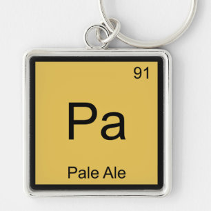 Pa - Pale Ale Chemistry Element Symbol Beer Tee Key Ring