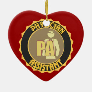 PA PHYSICIAN  ASSISTANT LOGO CERAMIC TREE DECORATION