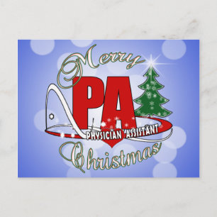 PA PHYSICIAN  ASSISTANT MERRY CHRISTMAS HOLIDAY POSTCARD