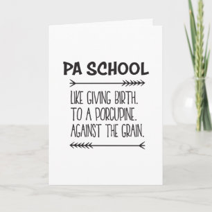 PA Physician Assistant Student PA School Funny Card