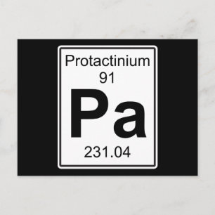 Pa - Protactinium Postcard