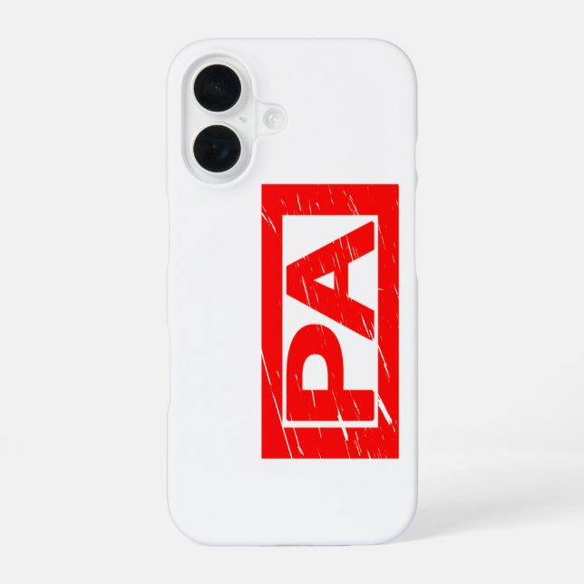 Pa Stamp iPhone 16 Case (Back)