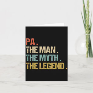 Pa The Man Myth Legend Shirt Funny Father Dad Chri Card