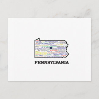 PA WORD STATE POSTCARD