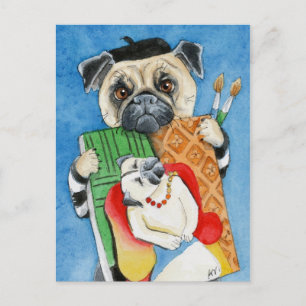 Pablo Pug-casso Postcard