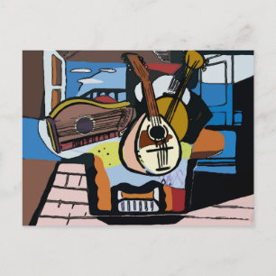 Pablo Strings Abstract Postcard