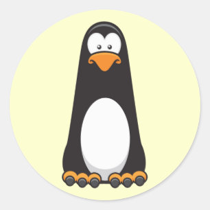 Pablo the Pensive Penguin Classic Round Sticker