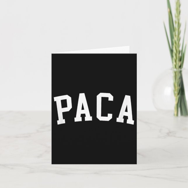 Paca  card (Front)