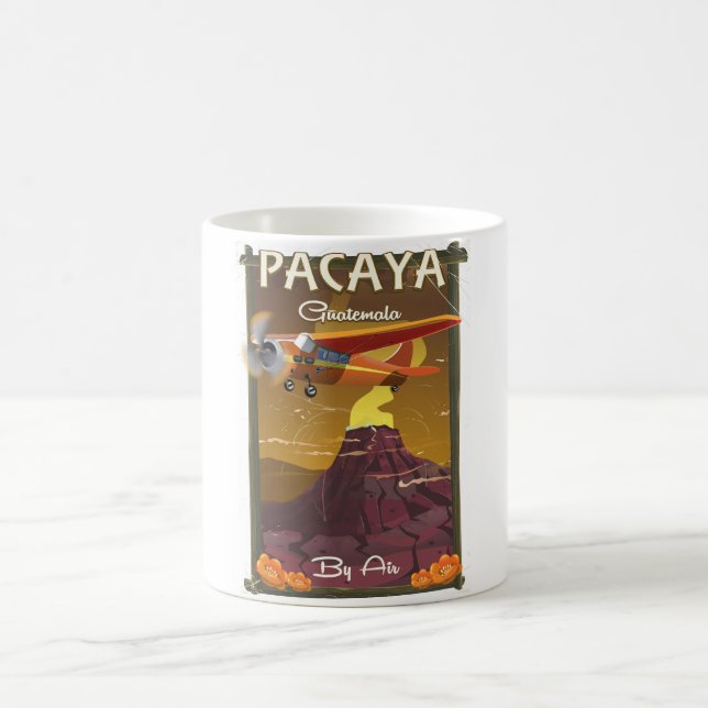 Pacaya Volcano Guatemala travel poster Coffee Mug (Center)