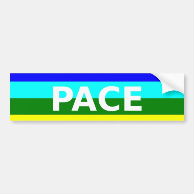 Pace(Peace) Flag Italian Bumper Sticker (Front)
