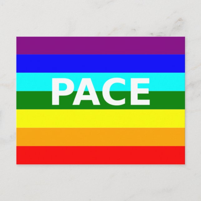 Pace(Peace) Flag Italian Postcard (Front)