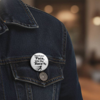 Pace Race Wisdom Button: Win Life's Game 6 Cm Round Badge