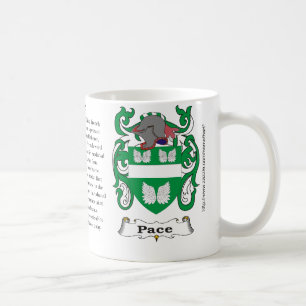 Pace, the origin, meaning and the crest coffee mug