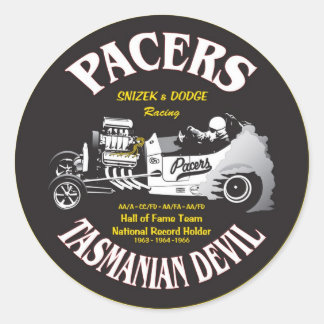 Pacers Auto Decal Classic Round Sticker