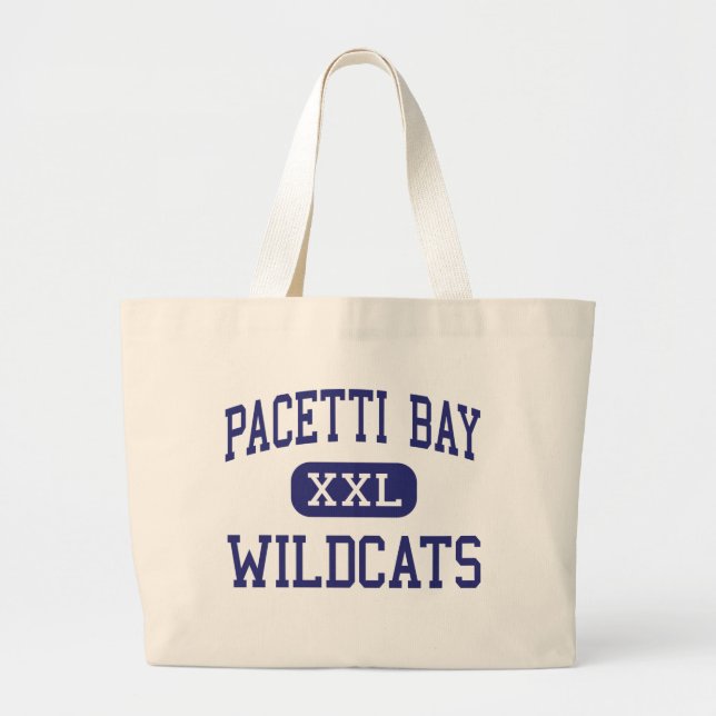 Pacetti Bay Wildcats Middle Saint Augustine Large Tote Bag (Front)