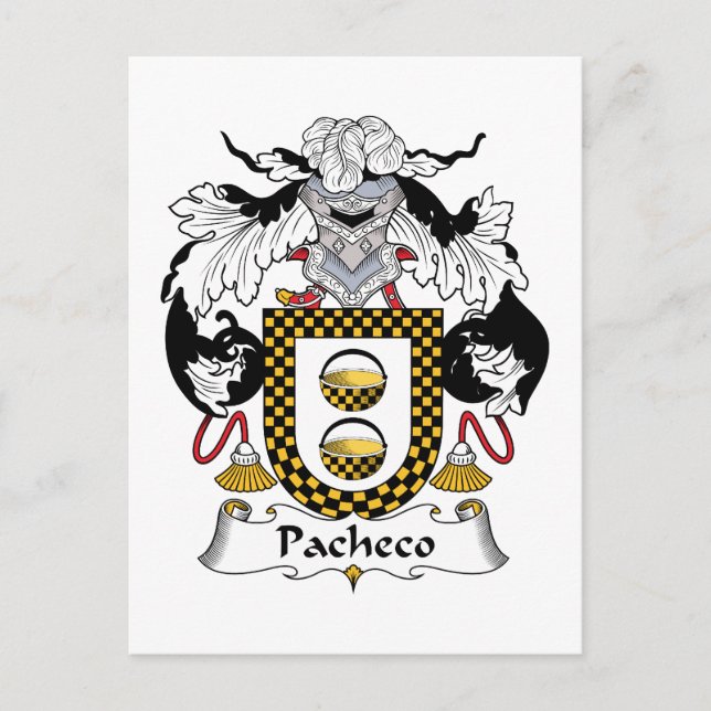 Pacheco Family Crest Postcard (Front)