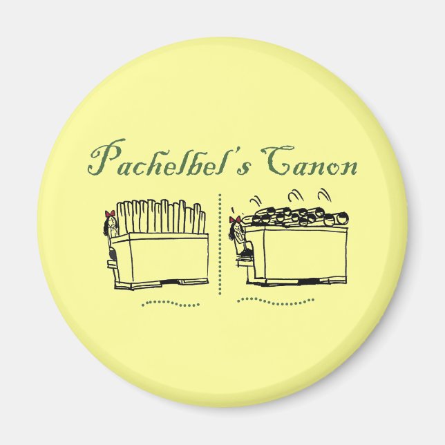 Pachelbel's Canon button Magnet (Front)