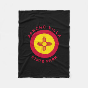 Pacho Villa State Park New Mexico Nm Flag Zia Souv Fleece Blanket