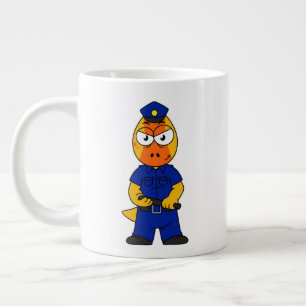Pachycephalosaurus Police Officer. Large Coffee Mug