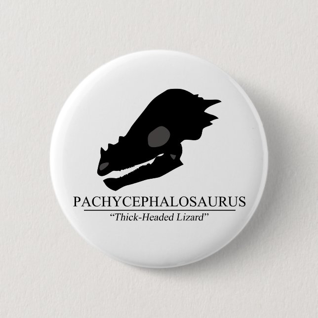Pachycephalosaurus Skull 6 Cm Round Badge (Front)