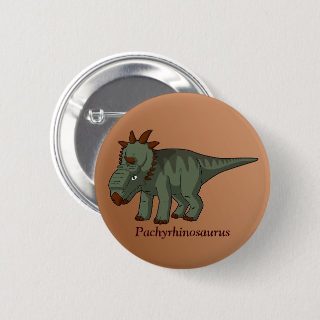 Pachyrhinosaurus 6 Cm Round Badge (Front & Back)
