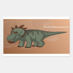 Pachyrhinosaurus Dinosaur Rectangular Sticker