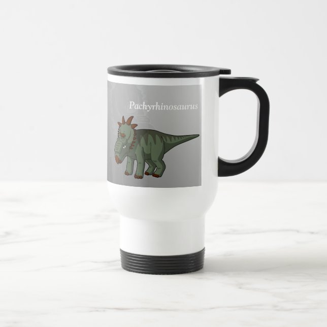 Pachyrhinosaurus Dinosaur Travel Mug (Right)