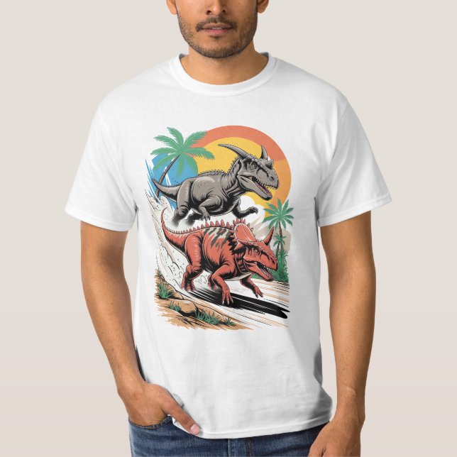 Pachyrhinosaurus passing a Carnotaurus T-Shirt (Front)