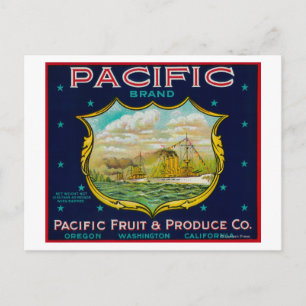 Pacific Apple Crate Label Postcard
