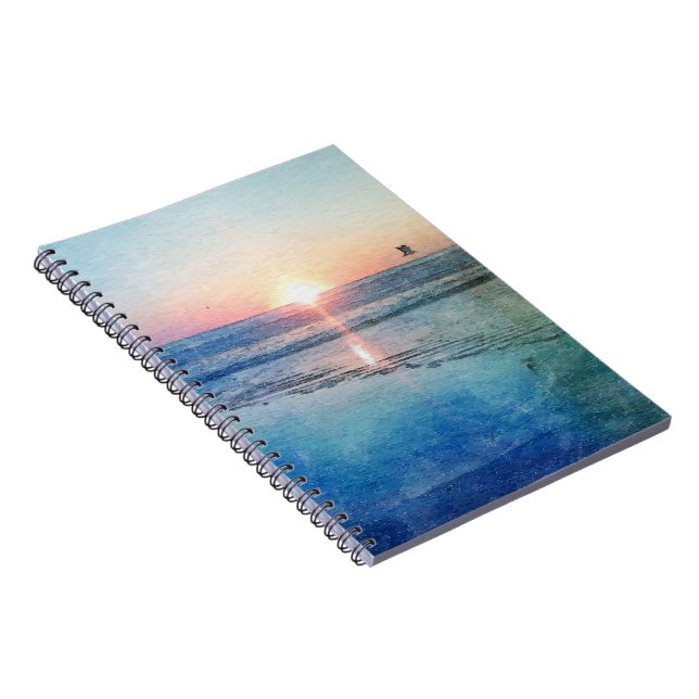 Pacific Beach Sunset Watercolor Notebook (Right Side)