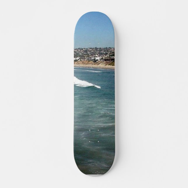 Pacific Beaches Waves Surfers Sand San Diego Ocean Skateboard (Front)