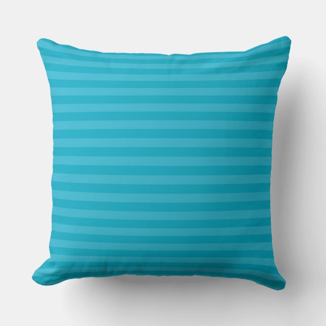 pacific blue and butterfly blue stripes cushion (Front)