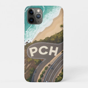 Pacific Coast Highway Aerial Travel Art iPhone 11 Pro Case