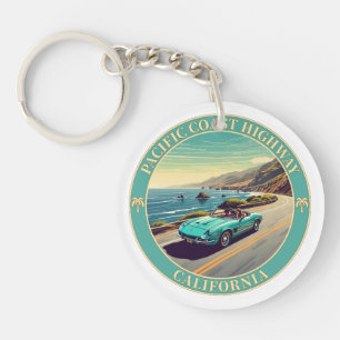 Pacific Coast Highway California Key Ring