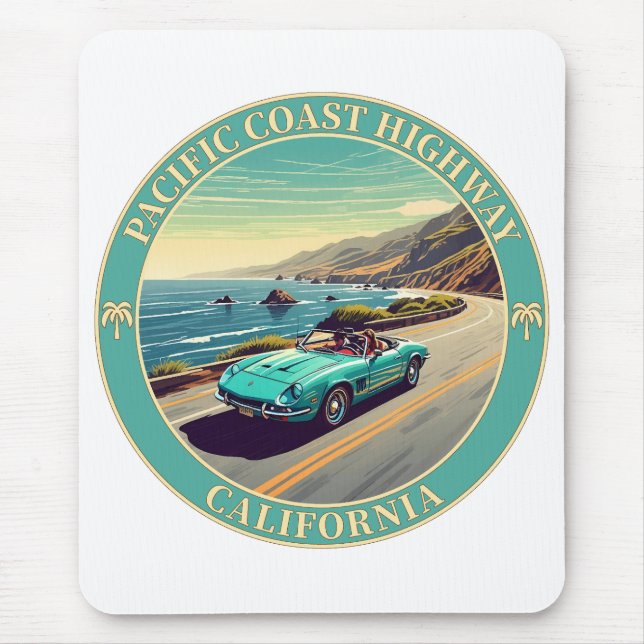 Pacific Coast Highway California Mouse Mat (Front)