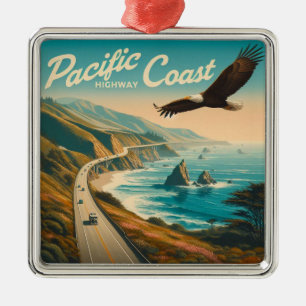 Pacific Coast Highway Eagle Metal Tree Decoration