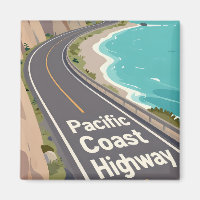 Pacific Coast Highway Graphic Travel Art