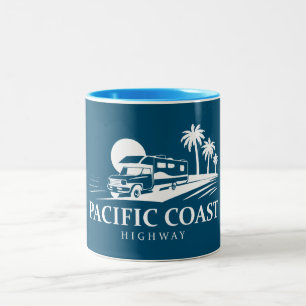 Pacific Coast Highway Recreational Vehicle Two-Tone Coffee Mug