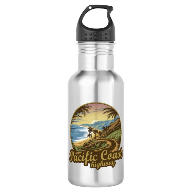 Pacific Coast Highway Retro 532 Ml Water Bottle (Front)