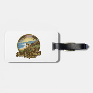 Pacific Coast Highway Retro Luggage Tag