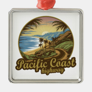 Pacific Coast Highway Retro Metal Tree Decoration