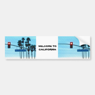 Pacific Coast Highway Sign California Beach Sky Bumper Sticker