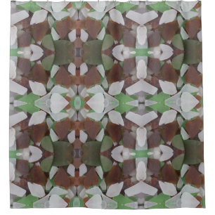 Pacific Coast Sea Glass Photo Kaleidoscope Design Shower Curtain