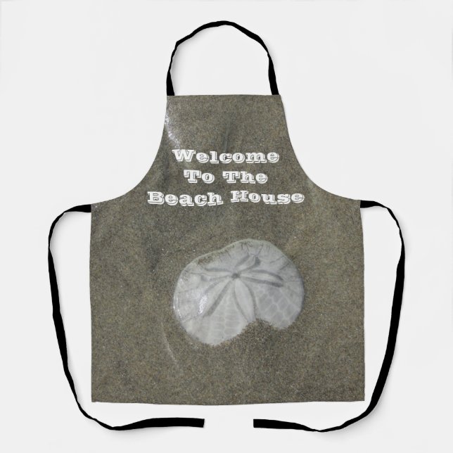 Pacific Coast Seaside Sand Dollar Beach House Apron (Front)