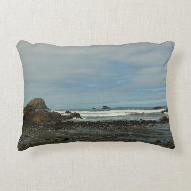 Pacific Coastline at Redwood National Park Decorative Cushion (Front)